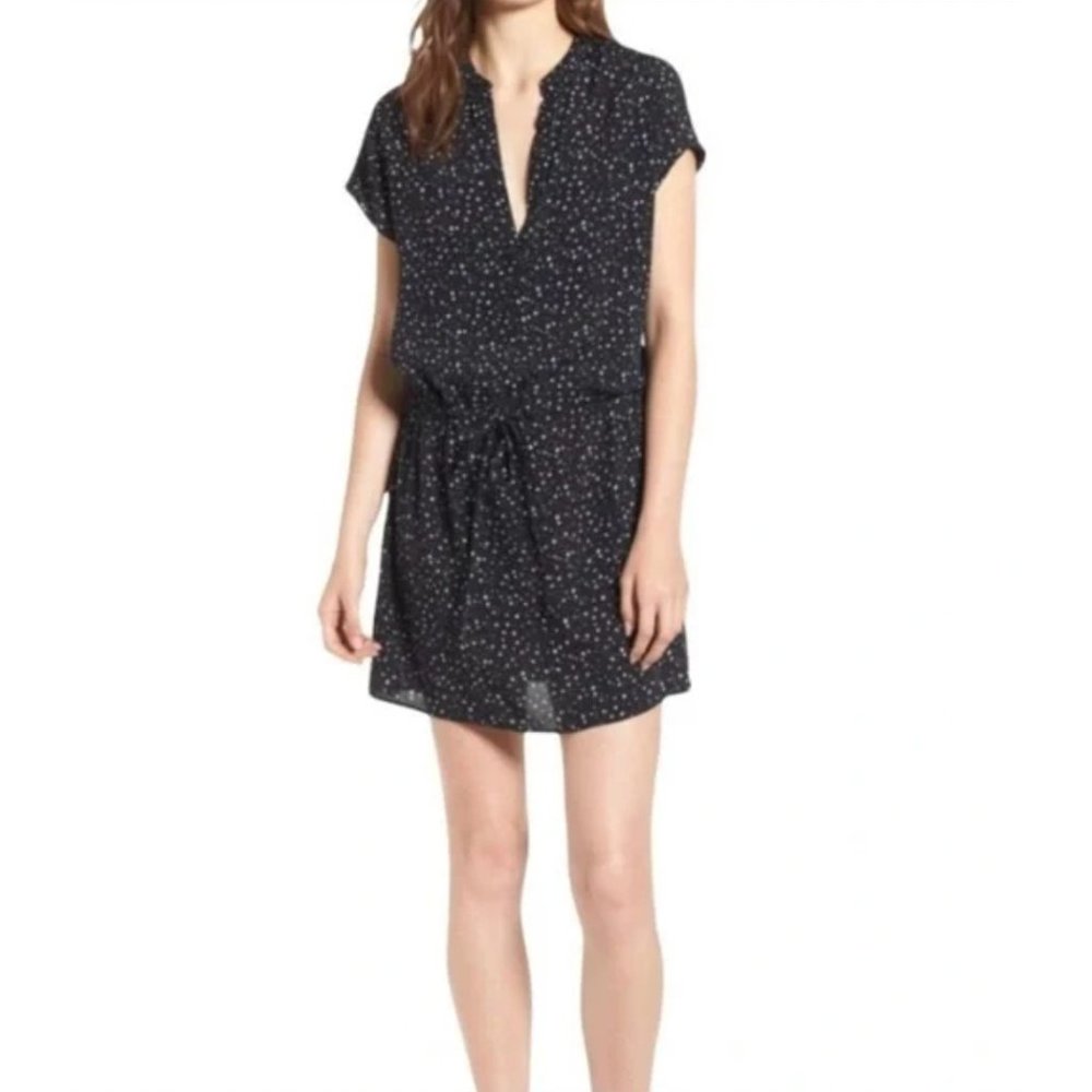 Rails Black Mini Dress with White Dots